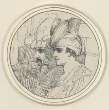 Two Oriental Heads, 1770/1775. Creator: John Hamilton Mortimer