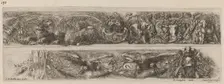 Two Ornamental Bands with Chained Leopards and Eagles, probably 1648. Creator: Stefano della Bella