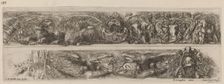 Two Ornamental Bands with Chained Leopards and Eagles, probably 1648. Creator: Stefano della Bella