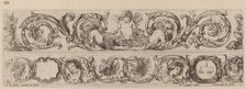 Two Ornamental Bands with Cupid and Heads of the Four Seasons, probably 1648. Creator: Stefano della Bella
