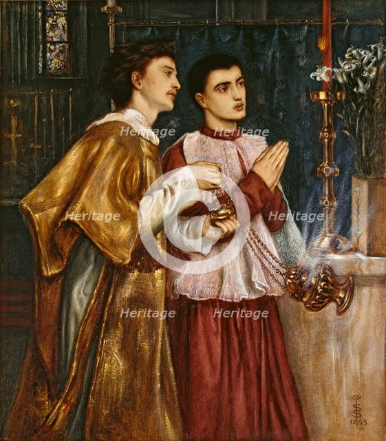 Two Acolytes Censing: Pentecost, 1863. Artist: Simeon Solomon.