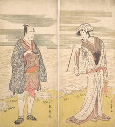 Two actors: the Fourth Matsumoto Koshiro as a Man Dressed in a Short Kimono [left], 1779. Creator: Katsukawa Shunjo