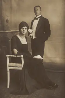 Two actors performing for "The Timbertown Follies" at a prisoner of...(between 1910 and 1919?). Creator: Unknown