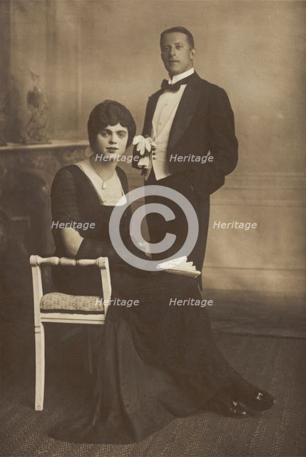 Two actors performing for "The Timbertown Follies" at a prisoner of...(between 1910 and 1919?). Creator: Unknown.
