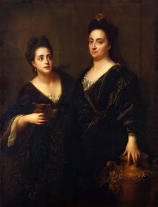 Two Actresses, 1699. Creator: Jean-Baptiste Santerre