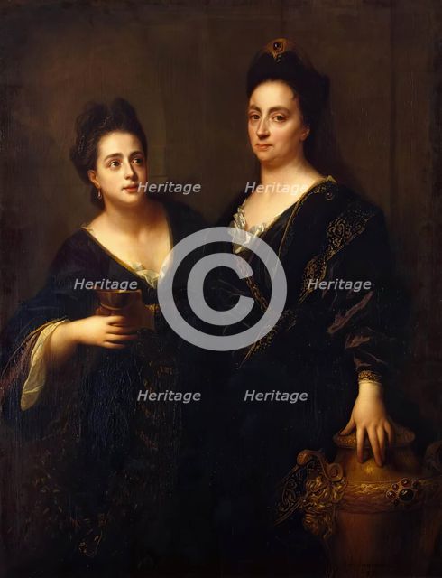 Two Actresses, 1699. Creator: Jean-Baptiste Santerre.