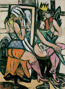 Two Actresses At The Dressing Room, 1946. Creator: Beckmann, Max (1884-1950)