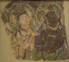 Two Adoring Bodhisattvas, 4th-6th century. Creator: Unknown