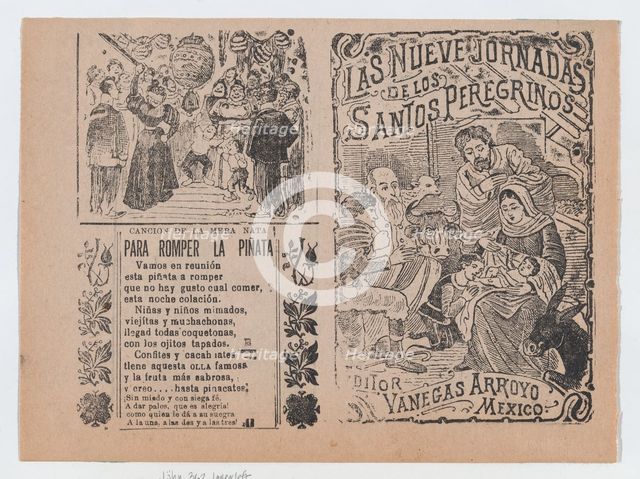 Two advertisments printed on the same sheet for materials published by Vanegas Ar..., ca. 1900-1910. Creator: José Guadalupe Posada.