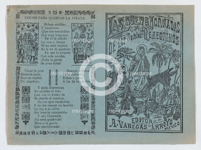 Two advertisments printed on the same sheet for materials published by Vanegas Arro..., ca. 1900-10. Creator: José Guadalupe Posada.
