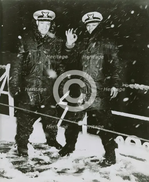 Two African American Navy officers, [left to right] Ensign J. J. Jenkins and Clarence..., 1939 - 194 Creator: United States Coast Guard.