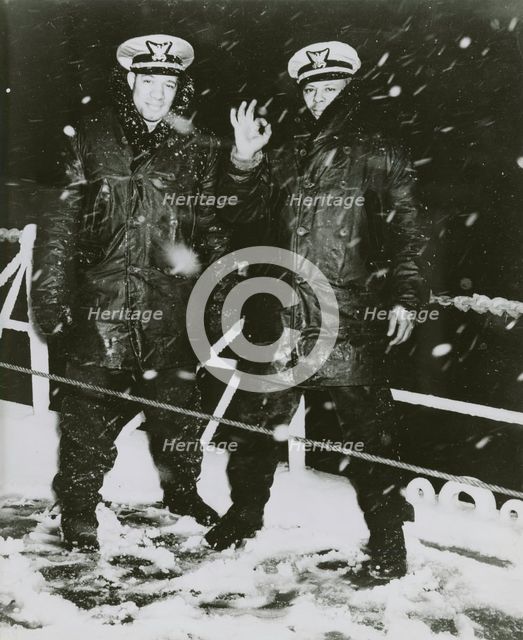 Two African American Navy officers, [left to right] Ensign J. J. Jenkins and Clarence..., 1939 - 194 Creator: United States Coast Guard.