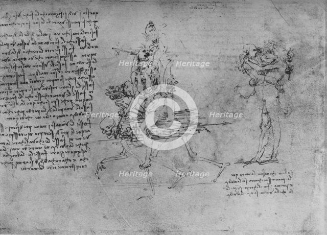 'Two Allegories of Envy', c1480 (1945). Artist: Leonardo da Vinci.
