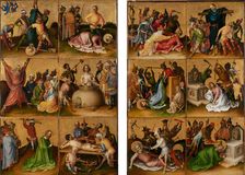 Two altarpiece wings with the Martyrdom of the Apostles, after 1435. Creator: Stephan Lochner