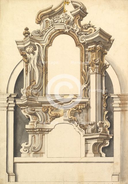 Two Alternate designs for an Altar., 1700-1780. Creator: Anon.