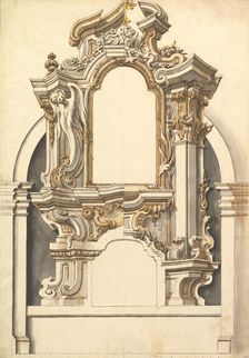 Two Alternate designs for an Altar., 1700-1780. Creator: Anon