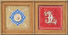 Two alternative designs for the painted decoration of a panel..., 19th century. Creators: Jules-Edmond-Charles Lachaise, Eugène-Pierre Gourdet