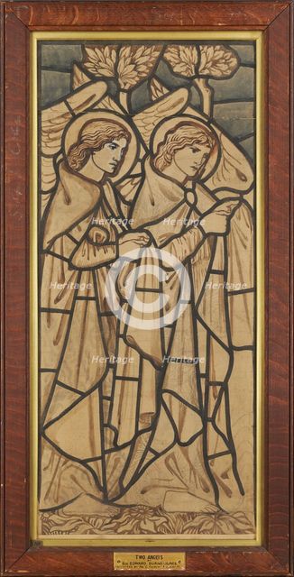 Two Angels, 1862. Creator: Sir Edward Coley Burne-Jones.