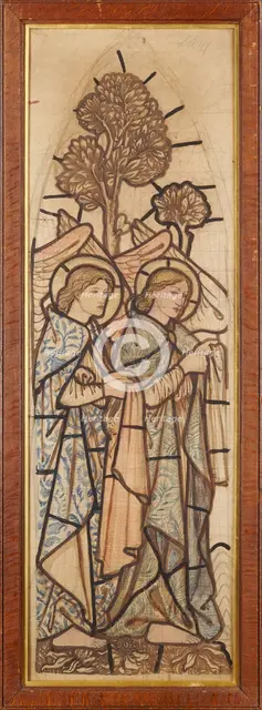 Two Angels, 1862. Creator: Sir Edward Coley Burne-Jones.