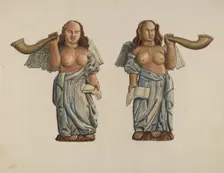 Two Angels, c. 1938. Creator: Al Curry
