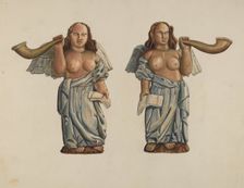 Two Angels, c. 1938. Creator: Al Curry