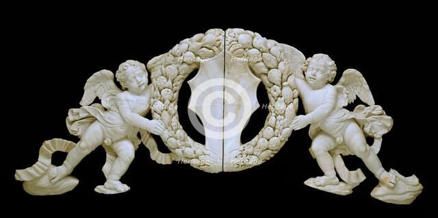 Two Angels Holding Coat of Arms of the Minerbetti Family, c.between 1482 and 1485. Creator: Francesco di Simone Ferrucci.