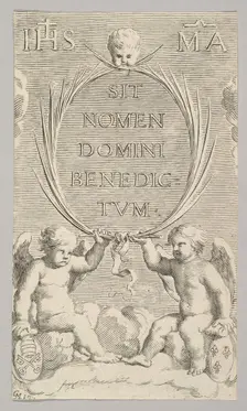 Two Angels Seated on Clouds. Creator: Claude Mellan