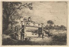 Two Anglers on a Bridge, 1647. Creator: Adriaen van Ostade