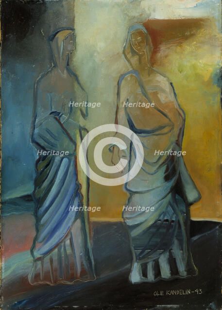 Two Apostles, 1943. Creator: Ole Kandelin.