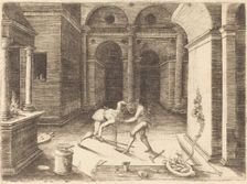 Two Apprentices Fighting. Creator: Jean de Gourmont I