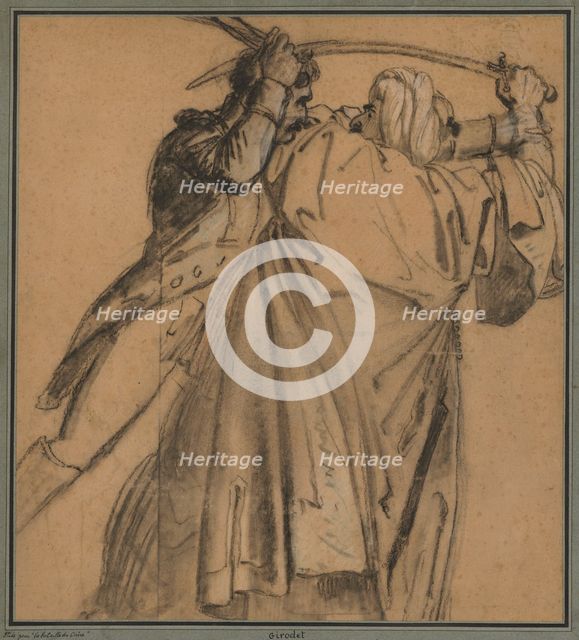 Two Arabs, for The Revolt of Cairo, c. 1810. Creator: Anne-Louis Girodet de Roucy-Trioson (French, 1767-1824).