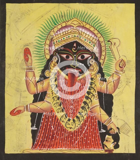 Two Aspects of Kali: Kali Enshrined, c. 1880 - 1890. Creator: Unknown.