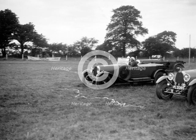 Two Bugatti Type 44s taking part in the Bugatti Owners Club gymkhana, 5 July 1931. Artist: Bill Brunell.