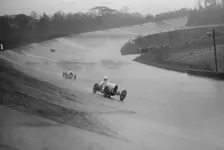 Two Bugattis racing at a BARC meeting, Brooklands, Surrey, 1931 Artist: Bill Brunell