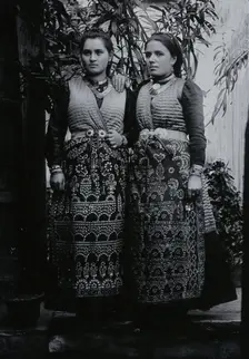 Two Bulgarian women wearing national dress, c1900. Creator: Unknown