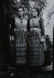 Two Bulgarian women wearing national dress, c1900. Creator: Unknown