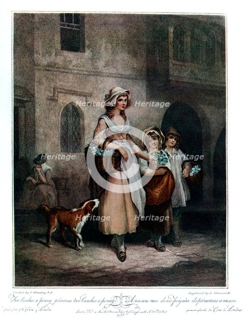 'Two Bunches a Penny Primroses, Two Bunches a Penny', 1793, (1910). Artist: Luigi Schiavonetti