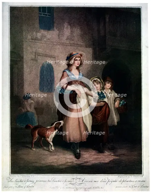 'Two Bunches a Penny, Primroses, Two Bunches a Penny', 1793, (1929). Artist: Luigi Schiavonetti