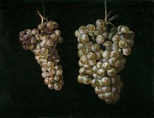 Two Bunches of Grapes, 17th century. Creator: Miguel de Pret