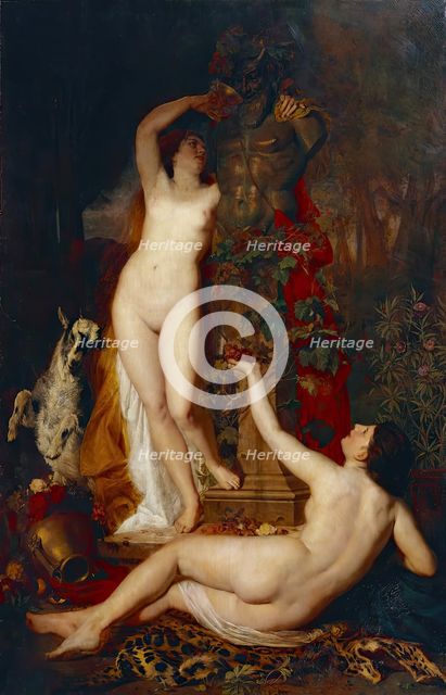Two Bacchantes, 1874. Creator: Eugen Felix.