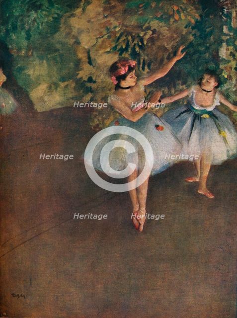 'Two Ballet Dancers on the Stage (Deux Danseuses Sur La Scene)', 1874 (1946). Artist: Edgar Degas.