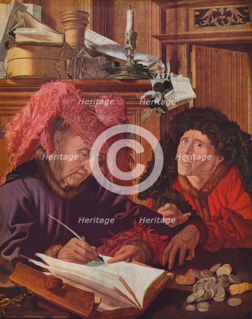 'Two Bankers or Usurers', c1540, (1939). Artist: Marinus van Reymerswaele.