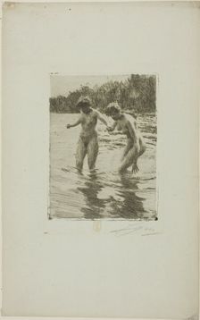 Two Bathers, 1910. Creator: Anders Leonard Zorn
