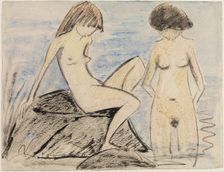 Two Bathers, between 1928 and 1930. Creator: Otto Mueller