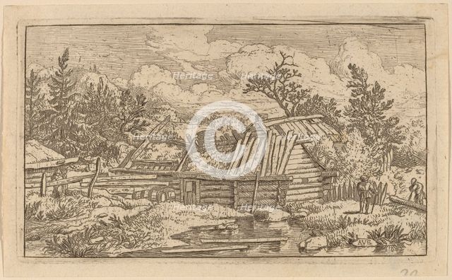 Two Beams Floating in the Water, probably c. 1645/1656. Creator: Allart van Everdingen.
