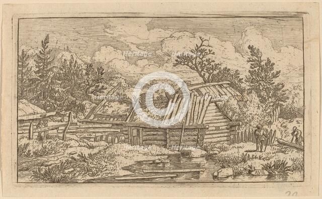 Two Beams Floating in the Water, probably c. 1645/1656. Creator: Allart van Everdingen.