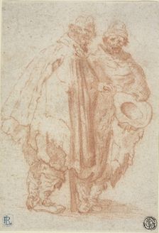Two Bearded Men in Ragged Cloaks, n.d. Creator: Unknown