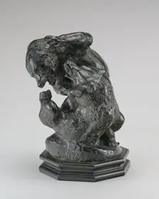 Two Bears Fighting, model 1833, cast by 1873. Creator: Antoine-Louis Barye