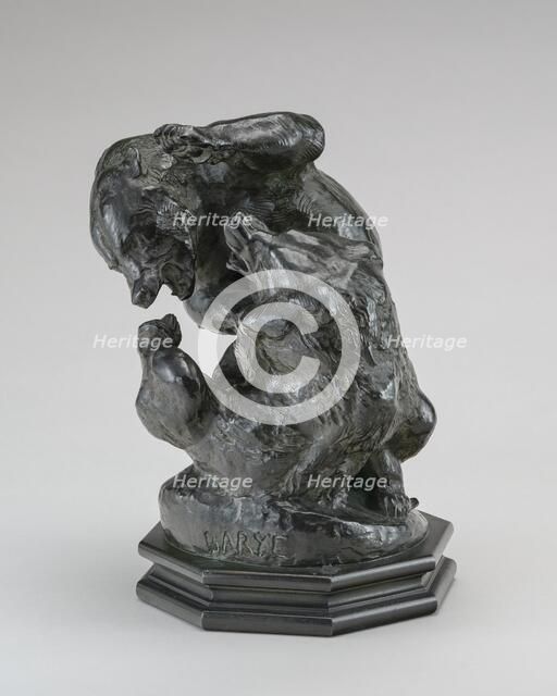Two Bears Fighting, model 1833, cast by 1873. Creator: Antoine-Louis Barye.