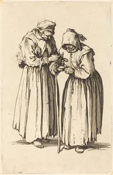 Two Beggar Women, c. 1622. Creator: Jacques Callot